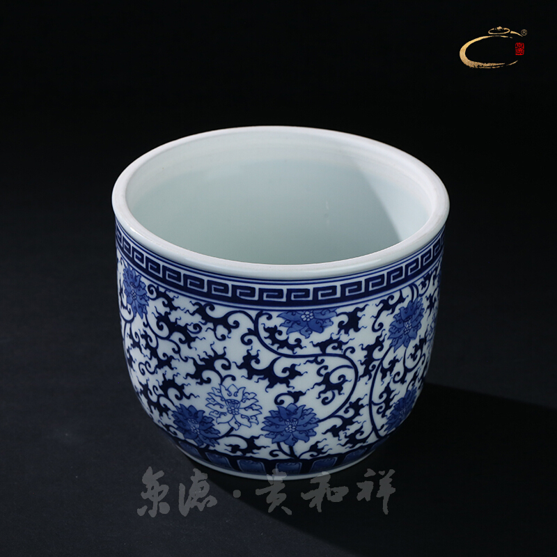 And auspicious jingdezhen ceramic tea pot cncondom flowers wrapped branch canister to pure manual kung fu tea POTS