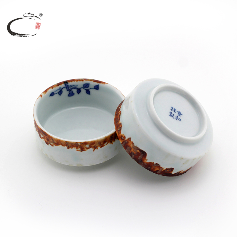And auspicious Chai Wen color gourd straight koubei jingdezhen hand - made ceramic kung fu tea set within small bowl tea cups