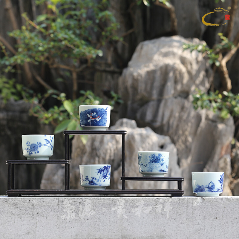 Beijing auspicious jingdezhen ceramics by hand with DE and individual cup sample tea cup private cup tea master cup for cup