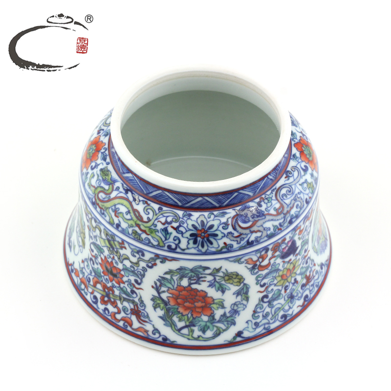 And auspicious hand - made color bucket lotus admiralty caddy fixings jingdezhen ceramics by hand to wake POTS sealed as cans of storage tank