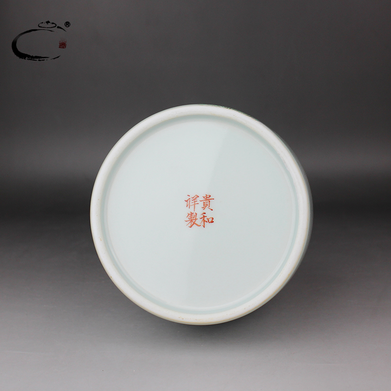And auspicious pastel to cheung harmony bell statute of jingdezhen hand - made ceramic flower vase household act the role ofing is tasted furnishing articles