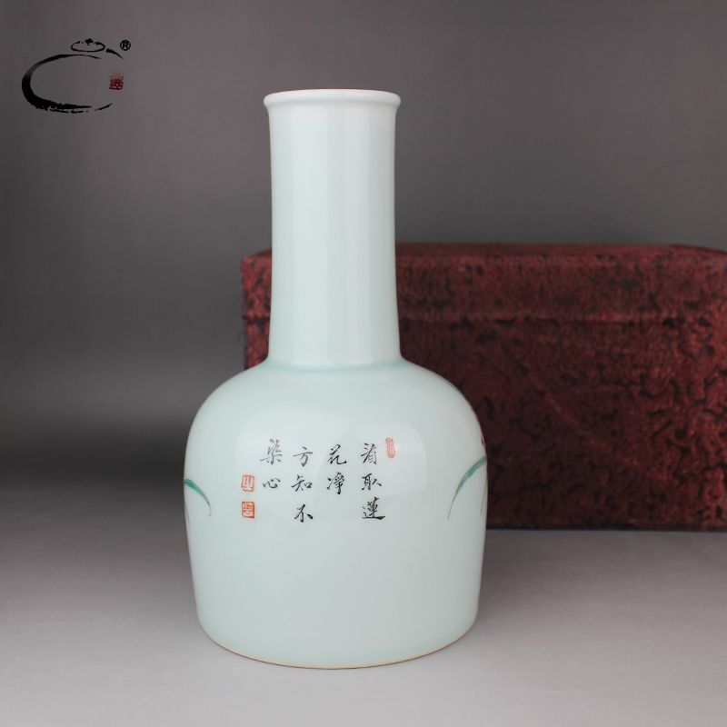 And auspicious pastel to cheung harmony bell statute of jingdezhen hand - made ceramic flower vase household act the role ofing is tasted furnishing articles