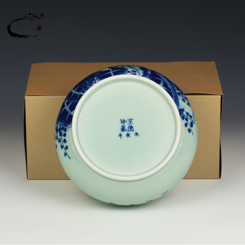 And auspicious jing DE treasure glair lotus water wash, jingdezhen tea accessories tea to wash large XiCha is by hand