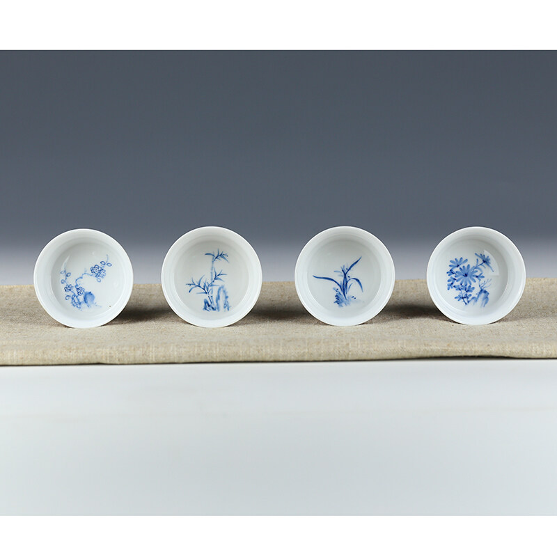 And auspicious hand - made teacup suit in zijin glaze color of jingdezhen ceramic cups by patterns sample tea cup group