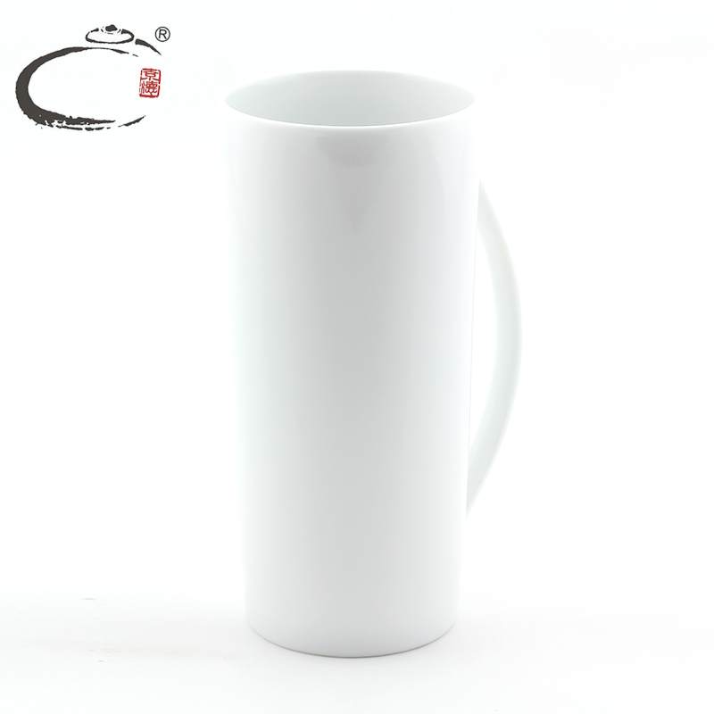 And auspicious pure beer for a cup of jingdezhen ceramics by hand picking glass white porcelain longfeng cup gift tea set