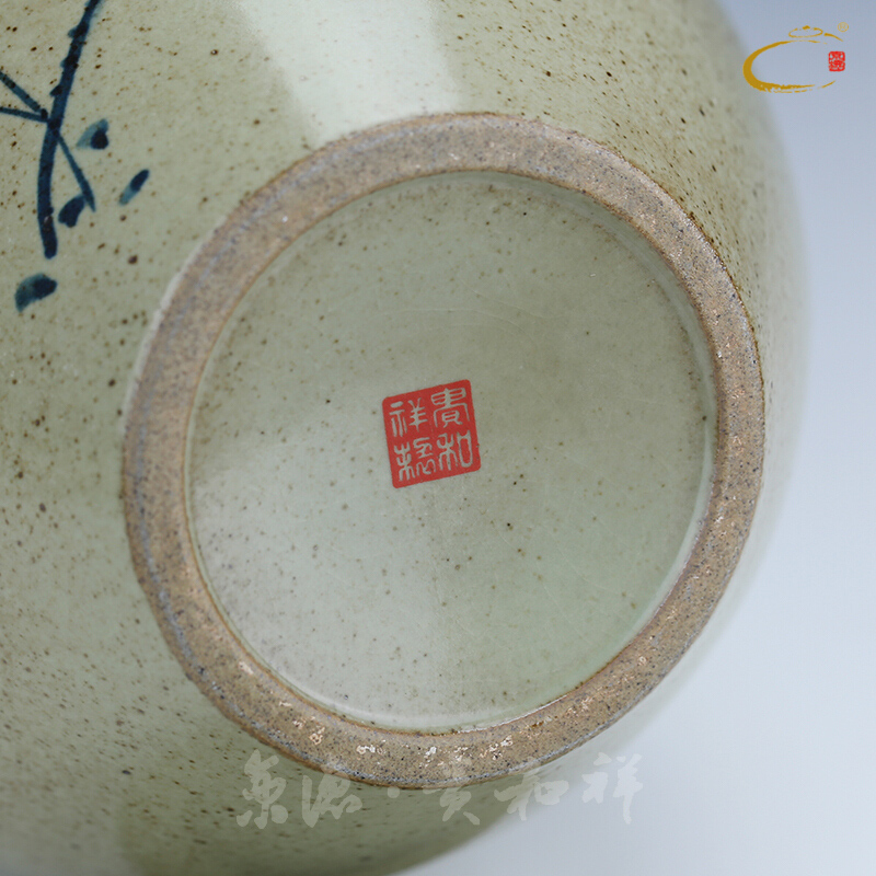 Jing DE and auspicious hand - made archaize ceramic tea pot seal scattered receives large lotus POTS of tea packaging