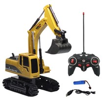 School Wise Good 6 Channel Alloy Excavator 1:24 Wireless Remote Control Digging Earth Children Puzzle Remote Control Engineering Car Charging