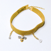 Chirping Meoworiginal hand-made pet cute jewelry Necklace collar Cat supplies Photo props Little bee