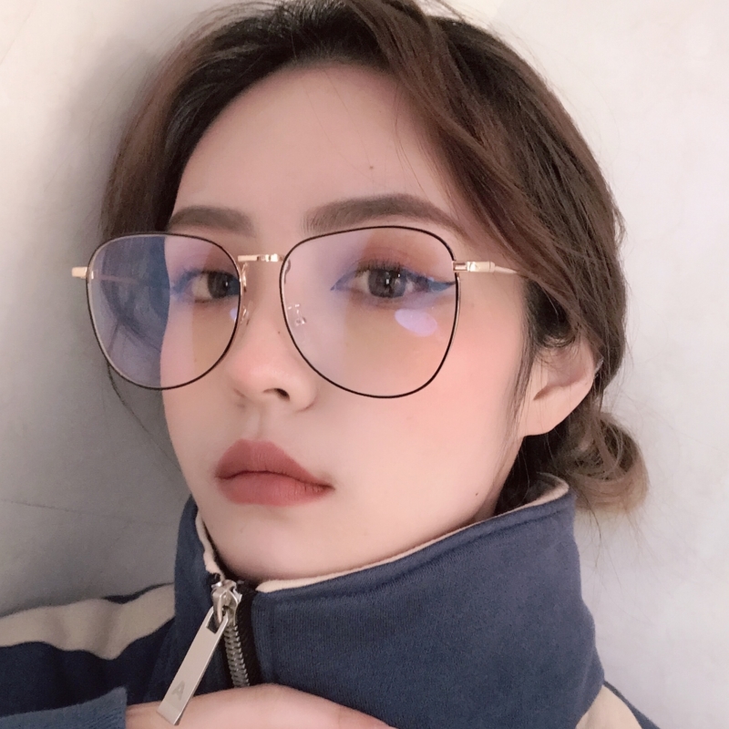 ulzzang韩版潮复古原宿大框金丝边眼镜女网红文艺近视框架素颜ins