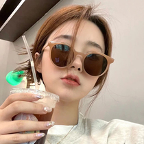 Gm brown sunglasses female xiuzhi with Korean wave 2021 new sunscreen sunglasses summer photo round face