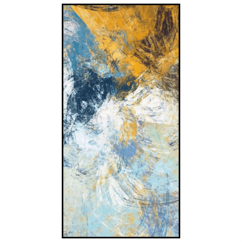 色彩密码 手绘油画 现代简约抽象北欧宜家玄关竖版装饰画