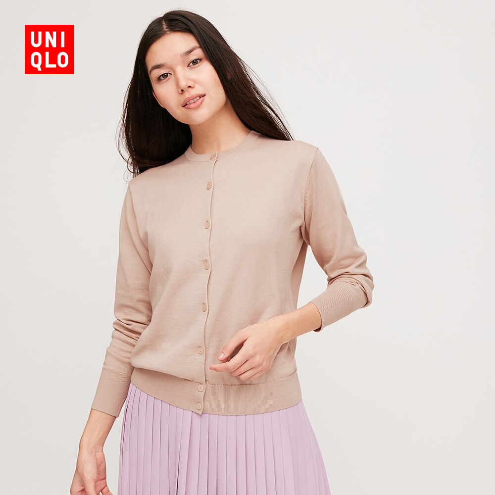 uniqlo优衣库女装supimacotton圆领开衫