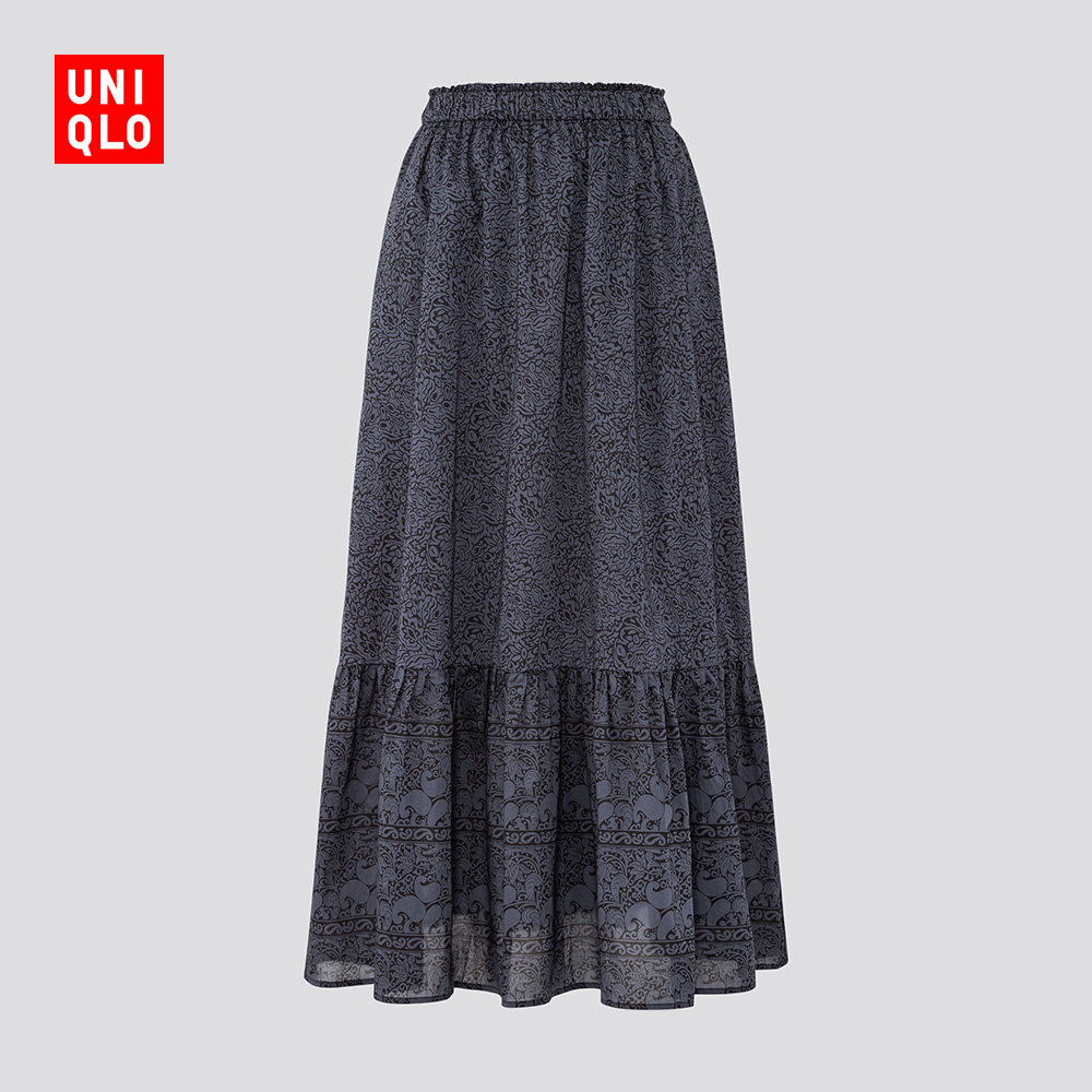 优衣库uniqlo半裙层叠半裙长裙女装