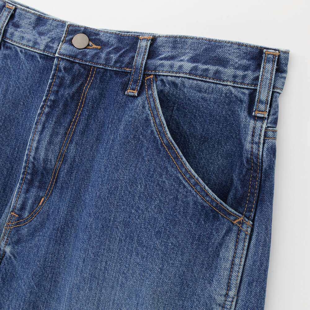 优衣库 男装 宽腿窄口牛仔裤 425818