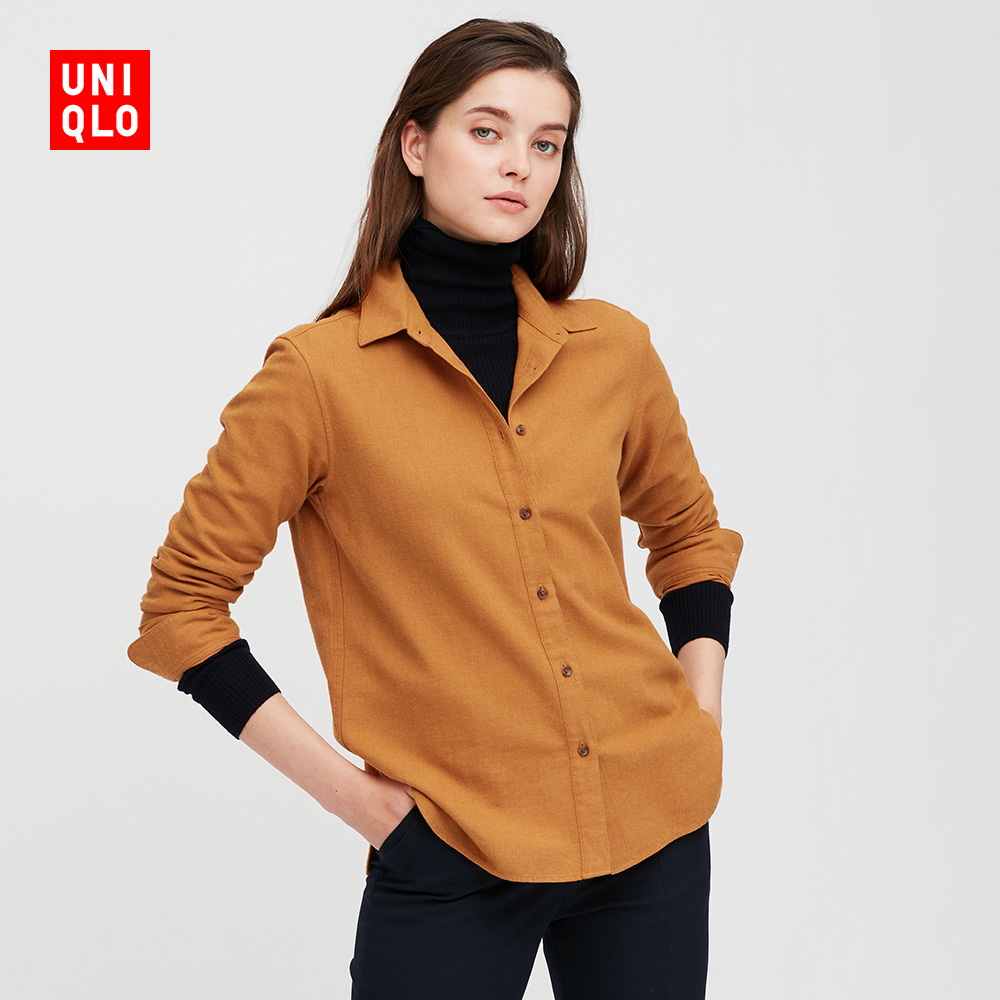 uniqlo优衣库女装法兰绒衬衫长袖430591