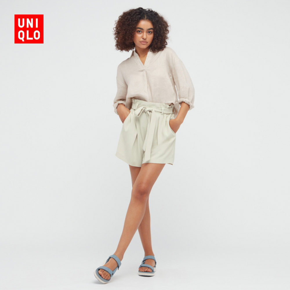 优衣库女装花式蝴蝶结短裤436565uniqlo
