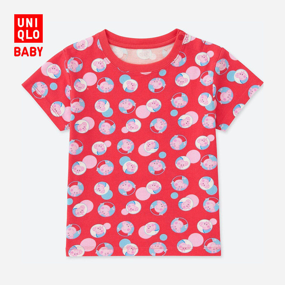 婴儿/幼儿 (ut) peppa pig印花t恤(短袖) 410183 优衣库uniqlo