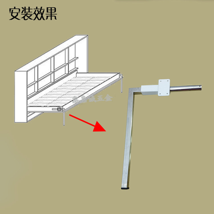 暗藏翻板床铰 正翻中号翻板床支撑隐形折叠弹簧床铰合页铰链床脚