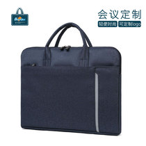 Canvas Hand File Bag Zipper File Bag Business Woman Briefcase Boy Information Waterproof Office Meeting Bag Customisation