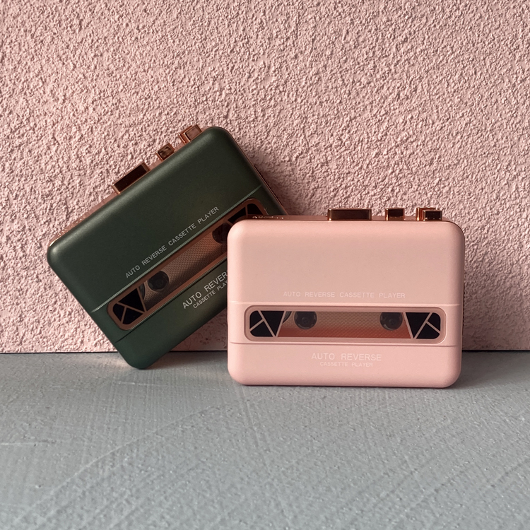 Brand new private custom 80s retro pink rose gold TAPE card with drive to listen to walkman-Taobao