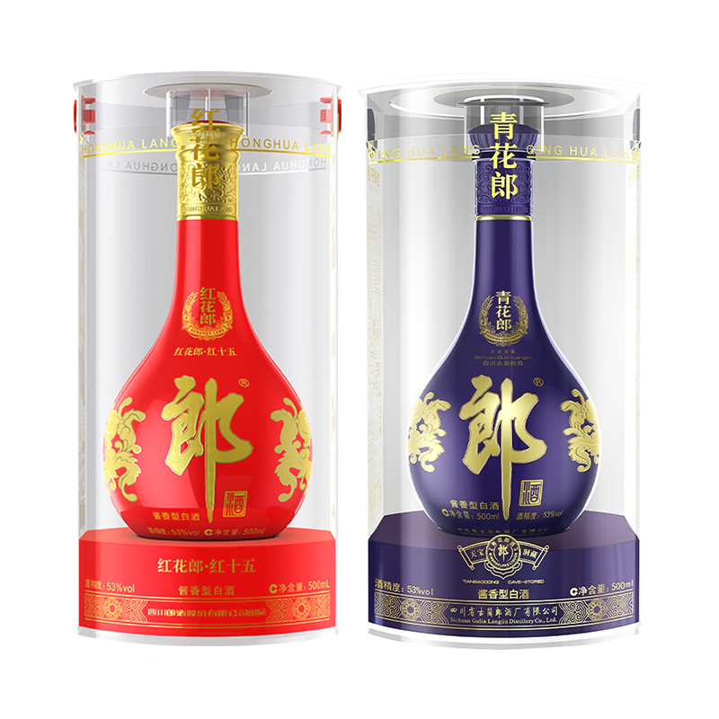 郎酒53度青花郎+红花郎十五(15) 500ml组合酱香白酒宴请-Taobao