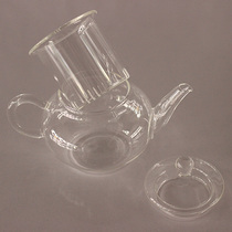 Glass Teapot tea flower tea Green tea Black tea single pot with filter liner high temperature resistant household simple Chinese solid color