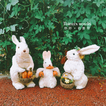 Carrot Rabbit Mori handmade grass products decorative ornaments zakka pastoral foreign trade rabbit props