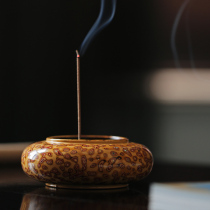 Large lacquer incense stove Purple Light Sandalwood Engraving Xuande Stove Red Banksian insert incense Aromatic Line Incense-scented Incense Pendulum 0989