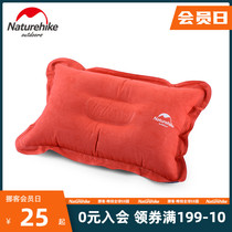 NH Naturehike outdoor inflatable pillow Sleeping pillow Travel Sambo inflatable pillow Nap pillow Portable blowing pillow