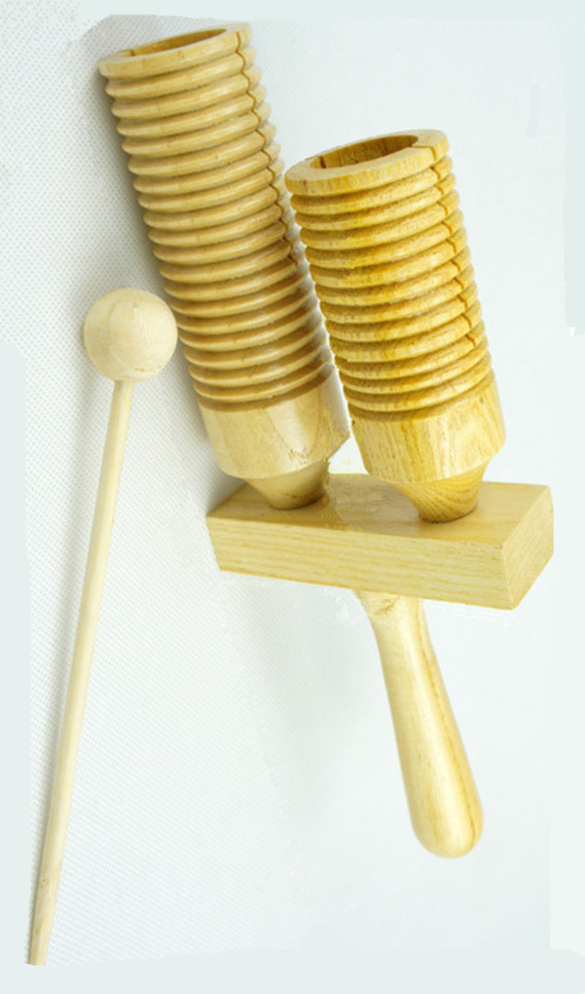 奥尔夫打击乐器用品 幼儿园早教中心教具 响筒 双响筒 高低梆子