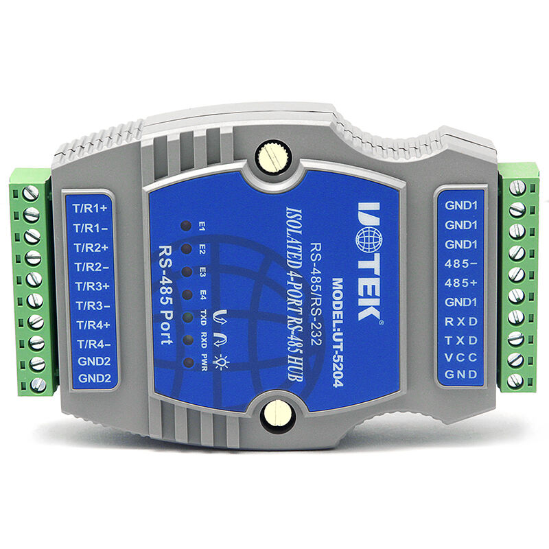 yutai ut-5204 industrial grade 485 serial hub 4 ports photoelectric isolation 1 point 2 distributor 1 way to 4 way rs485 one point four multi-way communication rs232 one way to four way signal hub
