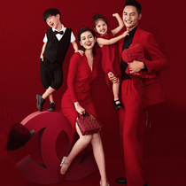 2020 new photo studio family portrait clothing New Year family photo Family dress a family of four to take pictures fashion dress