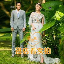 Exhibition new movie themed outfits Exterior View Brigade Filming Wedding photography Photo Gown Peacock Lovers to Write True Apparel