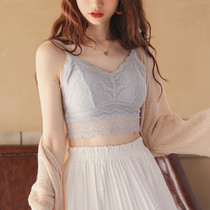 Obliterary anti-walking light lingerie female inner hitch bottom wrapped chest type beauty back lace gathering harness small vest outer wearing blouse