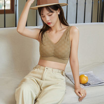 Breasted lingerie female small breasts gathered to collect auxiliary milk anti-sagging wrap chest anti-walking light bra integrated latex chest cushion vest