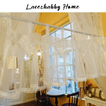 New style retro style Rex Lace Laceshaby original curtain window Veil Window Mantle Half Curtain coffee blinds