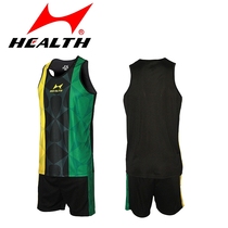 Hells quick-dry track and field suit mens and womens sports suit running suit track and field vest sprint training match suit