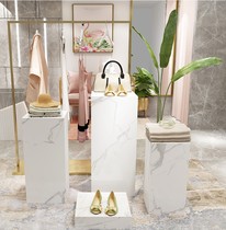 Clothing store Nakajima running water table model base floor window display table decoration cabinet props imitation marble