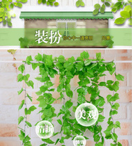 Emulated grape leaf fake leaves green leaf vines green loo leaf vines vine flower vine water piping suspended ceiling decorated leaves entwined