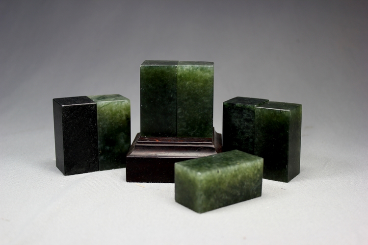 活动墨绿冻石寿山石 篆刻印石青田石印章石材批发定制加工批发