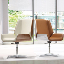 Office chair Modern simple solid wood computer chair Leather swivel chair Lift front chair Reception negotiation conference chair