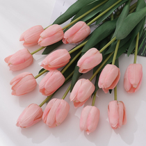 Moisturizing Tulip Fake Flowers Emulation Flower Furnishing Living-room Decoration Pendulum pink dried flowers bouquet high-end 2021 new
