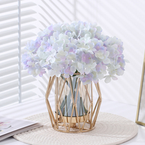 Embroidered flower fake flower simulation flower furnishing Nordic light and luxurious home living room table tea table swing piece Flower Vase Flower Bouquet