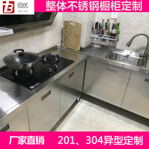 Stainless steel cupboard set for overall 304 kitchen Custom hearth cabinet Easy assembly Economy Type of home kitchen cabinet