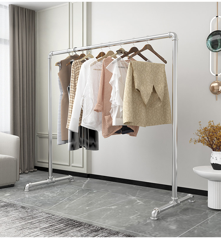 户外不锈钢大号单杠晒衣服的铁架子家用被子架晾衣架落地室外防风