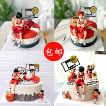 Basketball Cake Decoration Swing Piece Suit Dunk Basket Master Mini Sneakers Ball Frame Boy Birthday Themed Baking Accessories