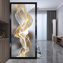 Art glass partition living room screen abstract fashion modern simple light luxury small apartment mobile porch customization