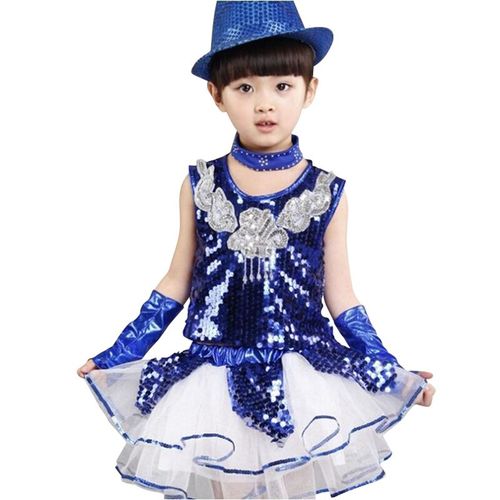 Hip Hop Dance Costumes for girls Jazz Dance Dress June 1 children jazz dance performance dress boys and girls bright piece children dance performance clothing children hip hop Hip Hop Dance Costume