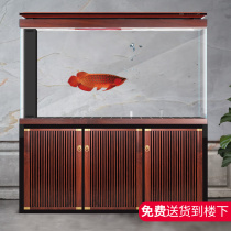 Fish Tank Aquarium large and large Living room Home Merchants Feng Shui Ultra White Glass Free of change under water filter Lung fish tank