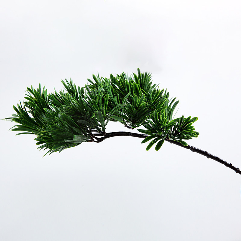仿真迎客松树叶罗汉雪松马尾松商场装饰假松树新中式